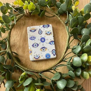 🆕 Evil Eye Themed Printed Rectangle Pocket Mirror Bundle White 🆕